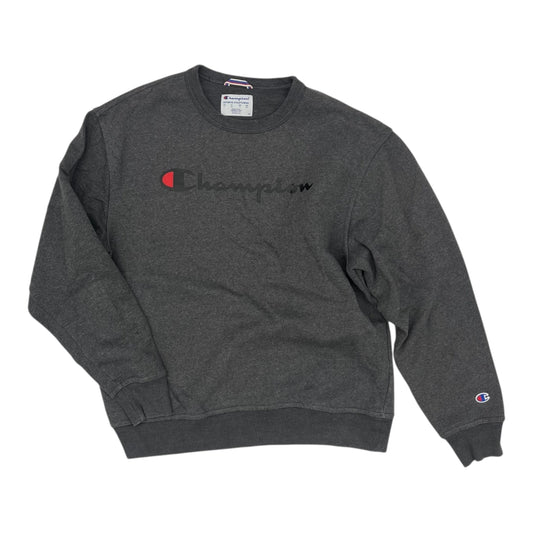 Athletic Sweatshirt Crewneck By Champion In Grey, Size:L