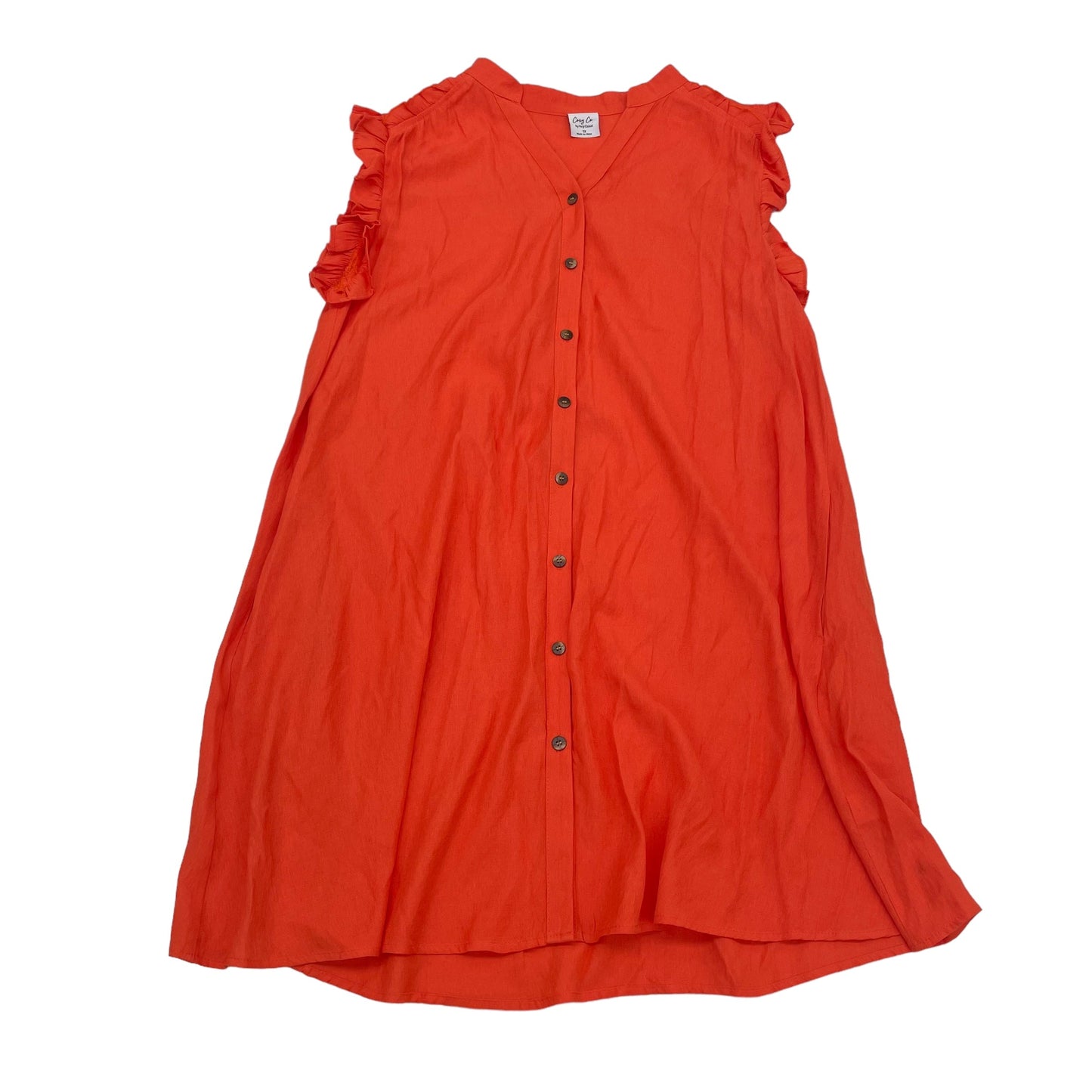 ORANGE    CLOTHES MENTOR DRESS CASUAL SHORT, Size 1X