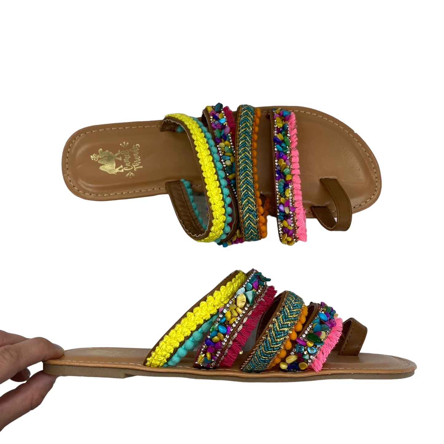 Multi-Color SANDALS FLATS by CLOTHES MENTOR Size:9