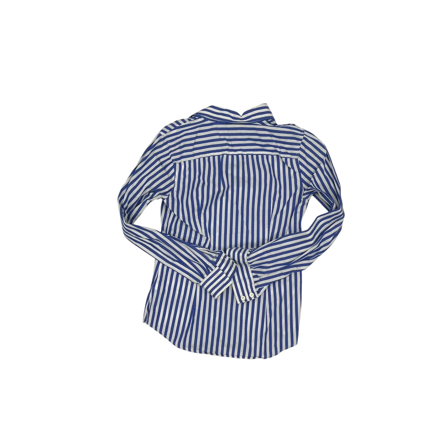 Blouse Ls By Banana Republic In Blue & White, Size:Xs