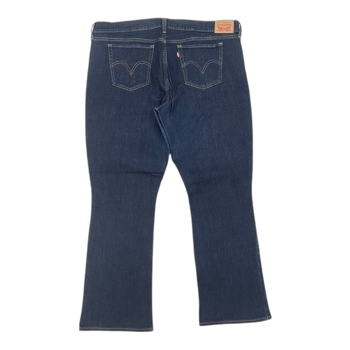 Jeans Boot Cut By Levis In Blue Denim, Size:18