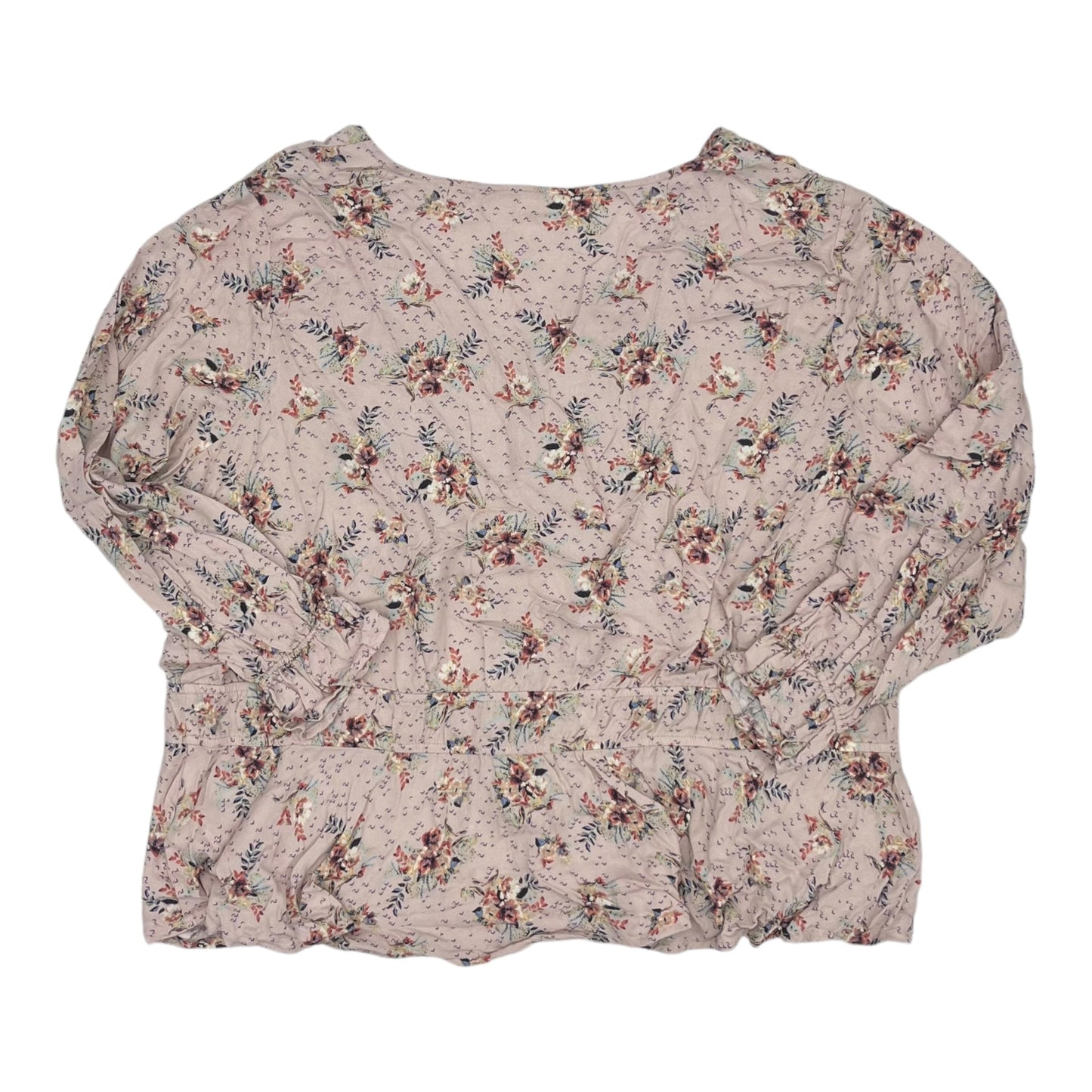 Blouse Ls By Maurices In Pink, Size:3X