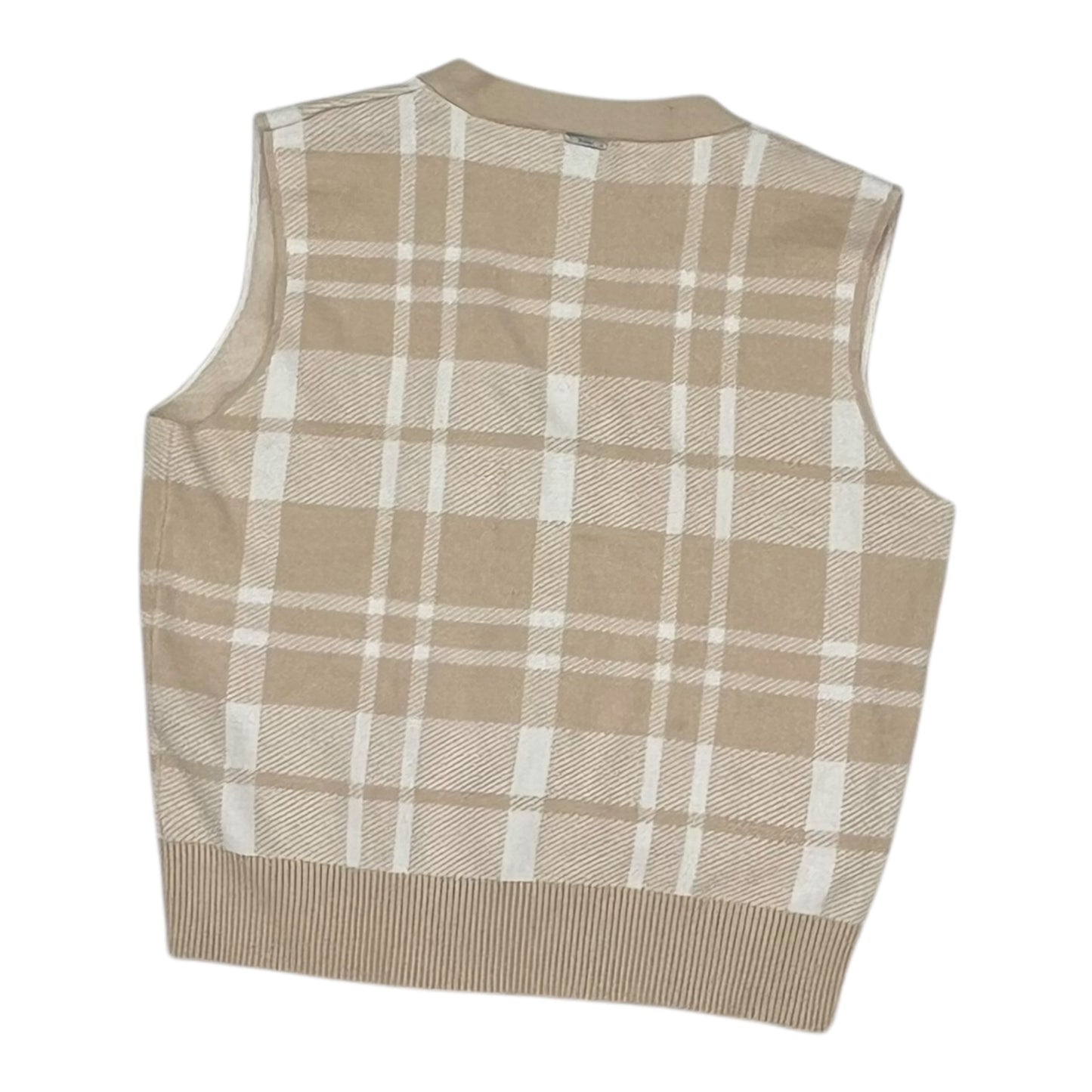 Vest Sweater By Sioni In Tan, Size:L