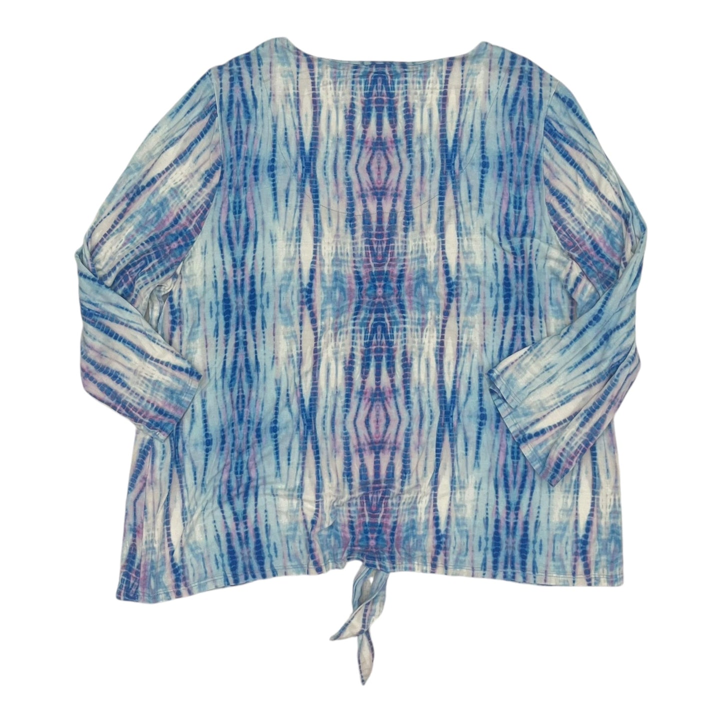 Top 3/4 Sleeve By Chicos In Tie Dye Print, Size:Xl