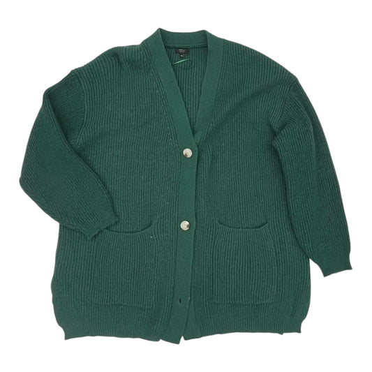 Sweater Cardigan By Debut In Green, Size:M