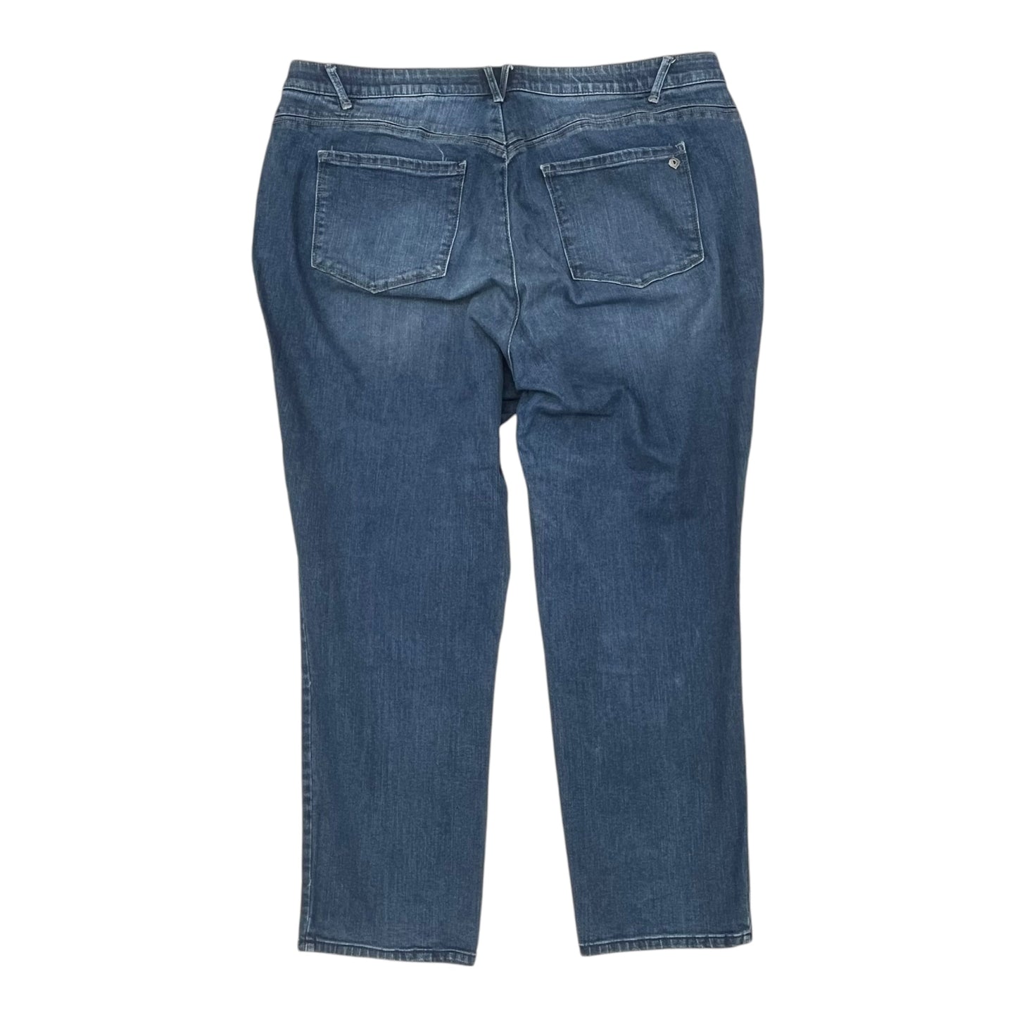 Jeans Straight By Democracy In Blue Denim, Size:22