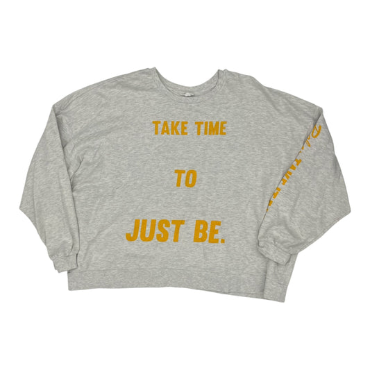 Sweatshirt Crewneck By Clothes Mentor In Grey, Size:2X