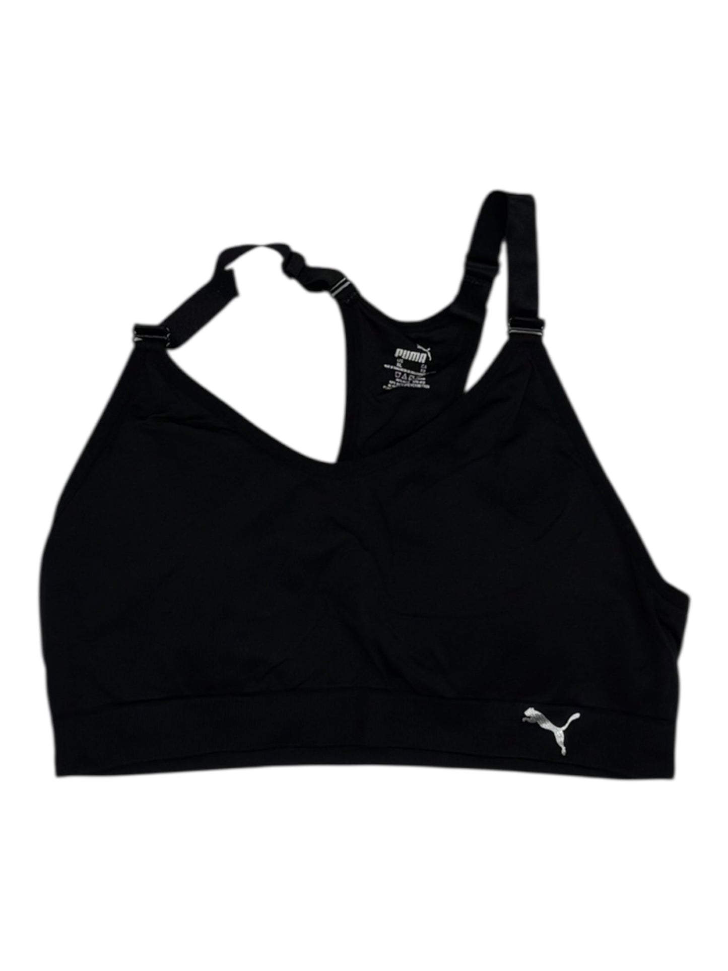 Athletic Bra By Puma In Black, Size:Xl