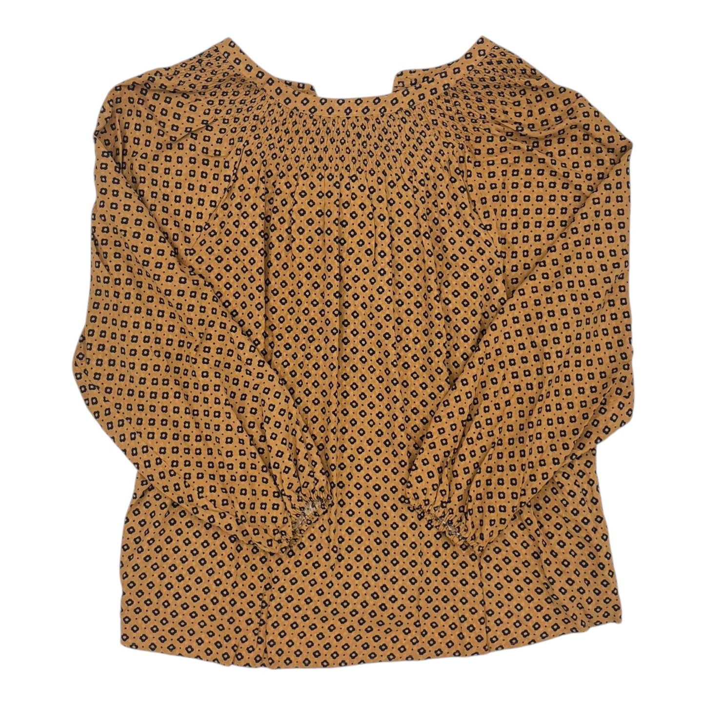 Blouse Ls By Croft And Barrow In Tan, Size:3X