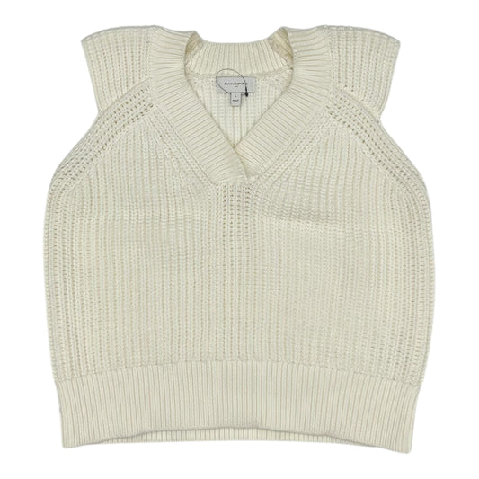 Vest Sweater By Banana Republic In Cream, Size:L