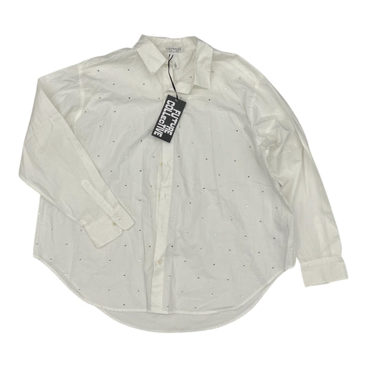 Blouse Ls By Future Collective In White, Size:M