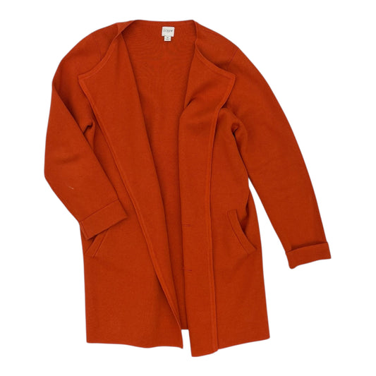 Sweater Cardigan By J. Crew In Orange, Size:M