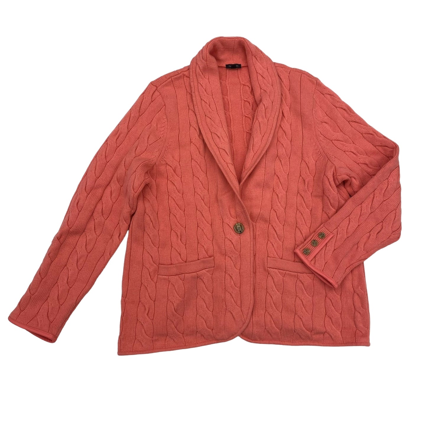 ORANGE SWEATER CARDIGAN by TALBOTS Size:XL