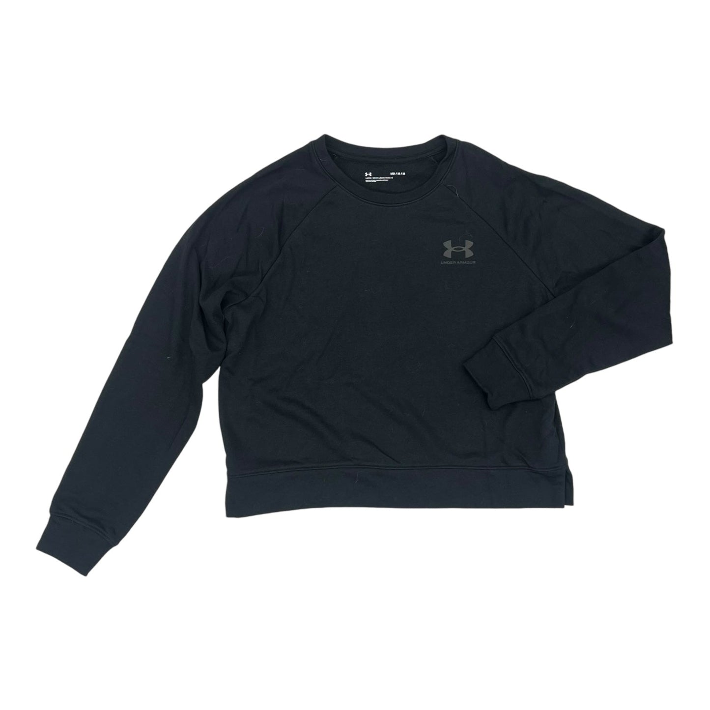 Athletic Top Ls Crewneck By Under Armour In Black, Size:M