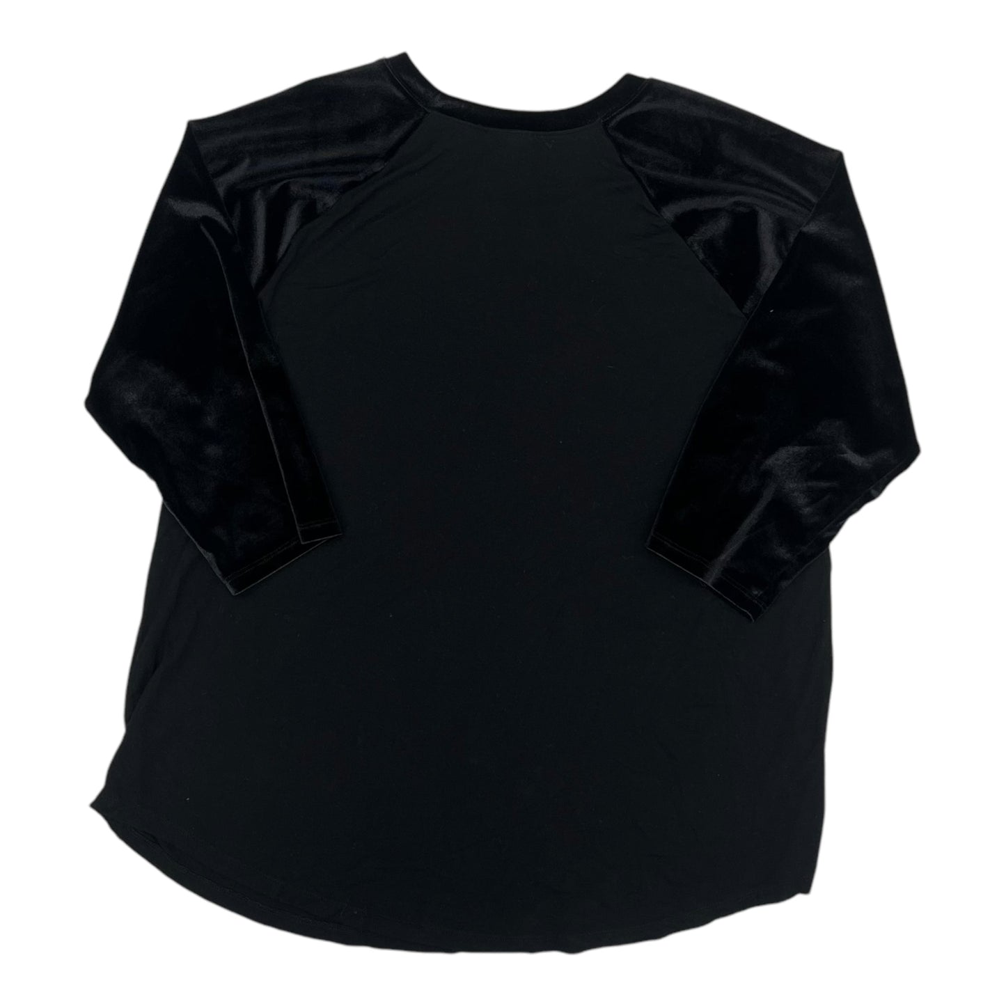 Top 3/4 Sleeve By Torrid In Black, Size:2X