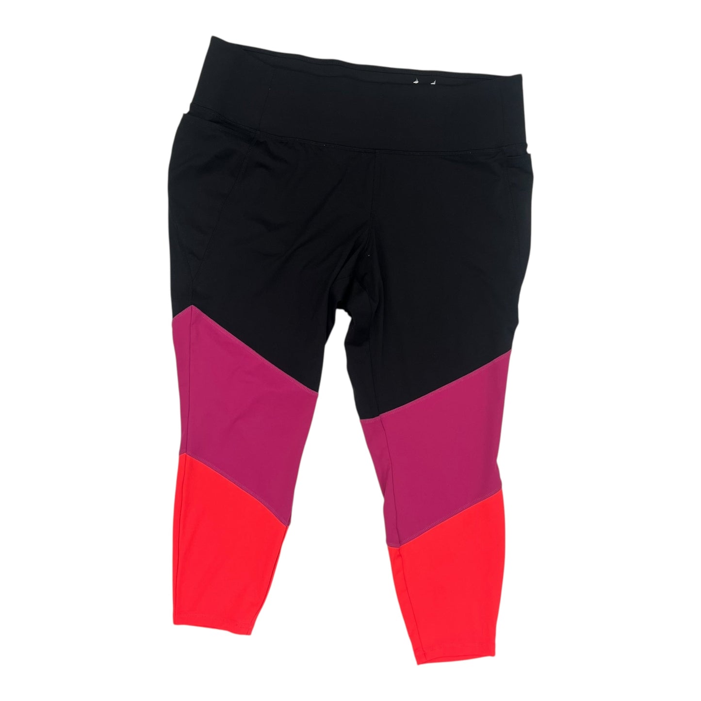 Athletic Leggings By Livi Active In Black, Size:3X