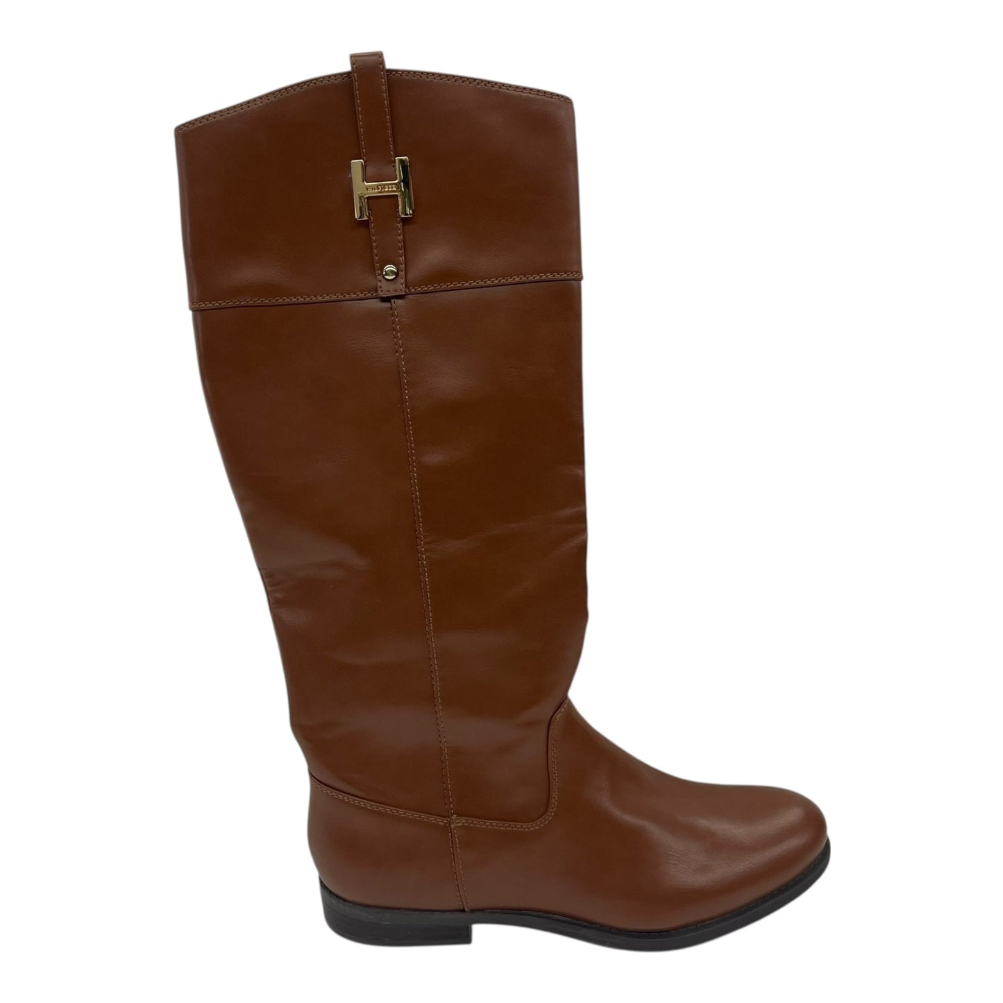 Boots Knee Flats By Tommy Hilfiger In Brown, Size:10