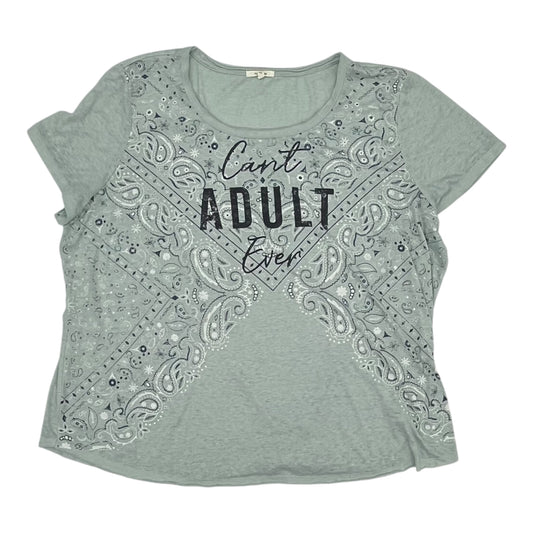 Top Ss By Maurices In Aqua, Size:3X