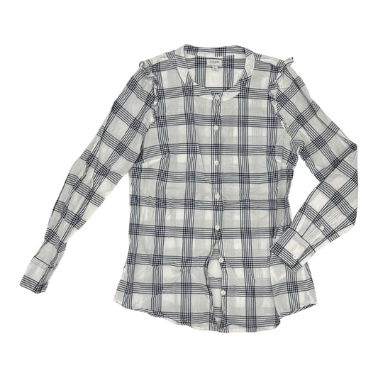 Blouse Ls By J. Crew In Blue & White, Size:S