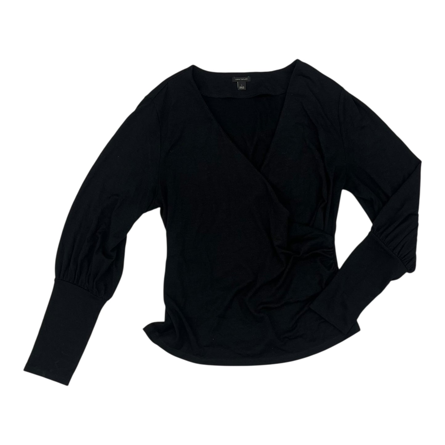 Top Ls By Ann Taylor In Black, Size:L