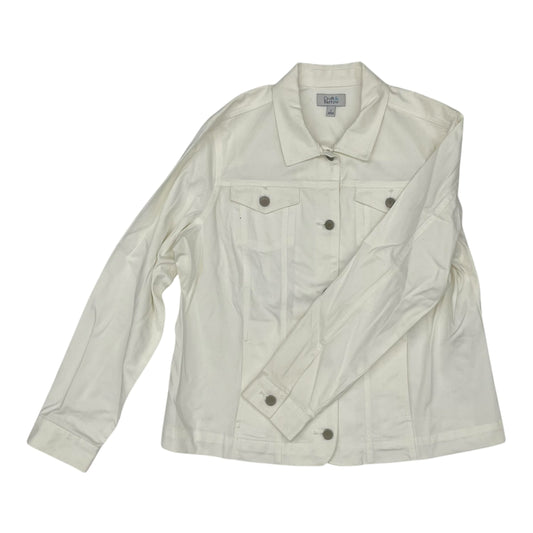 Jacket Denim By Croft And Barrow In Cream, Size:L