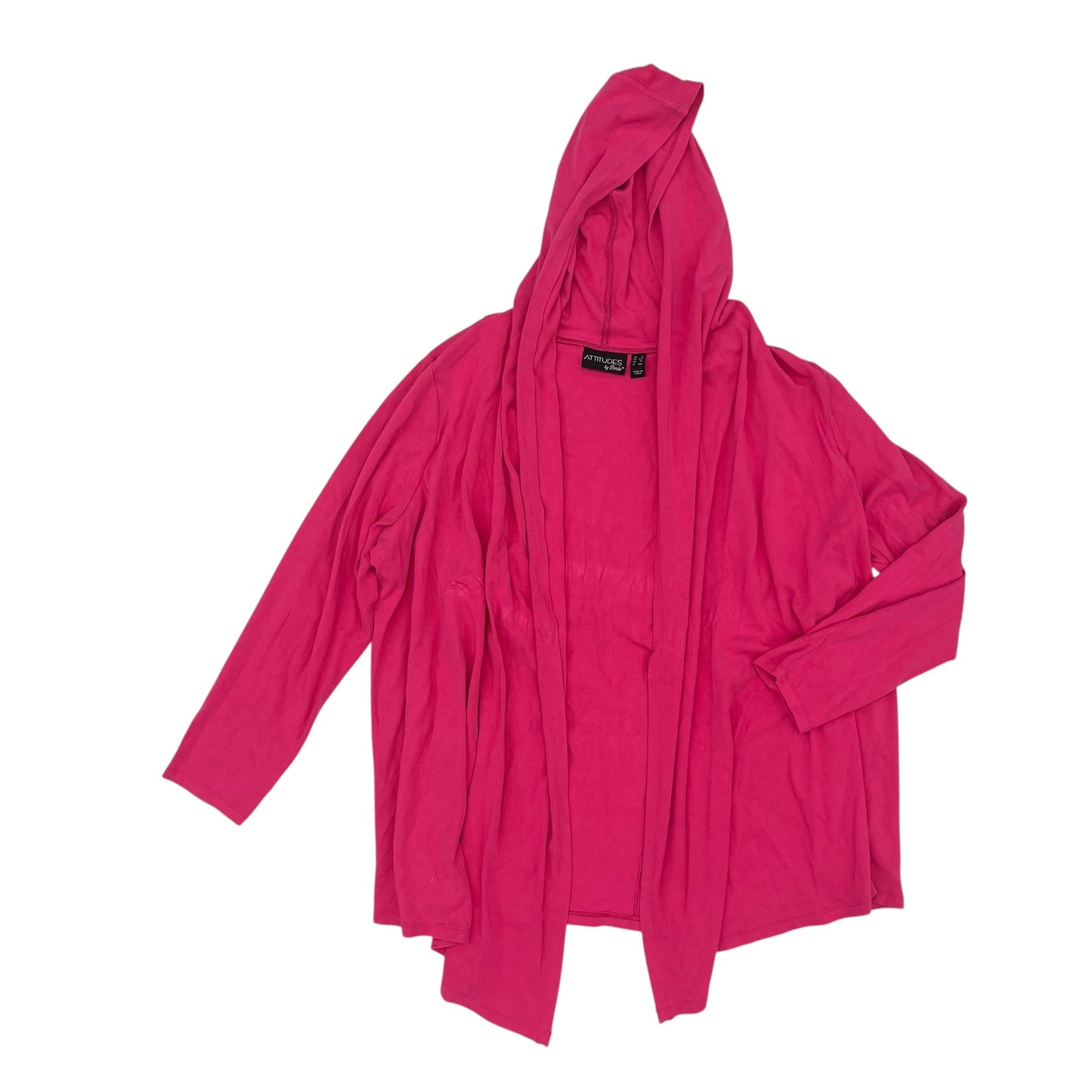 Cardigan By Attitude In Pink, Size:1X