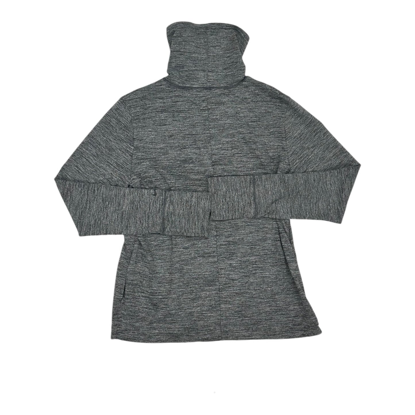 Athletic Top Ls Collar By Nike In Grey, Size:M