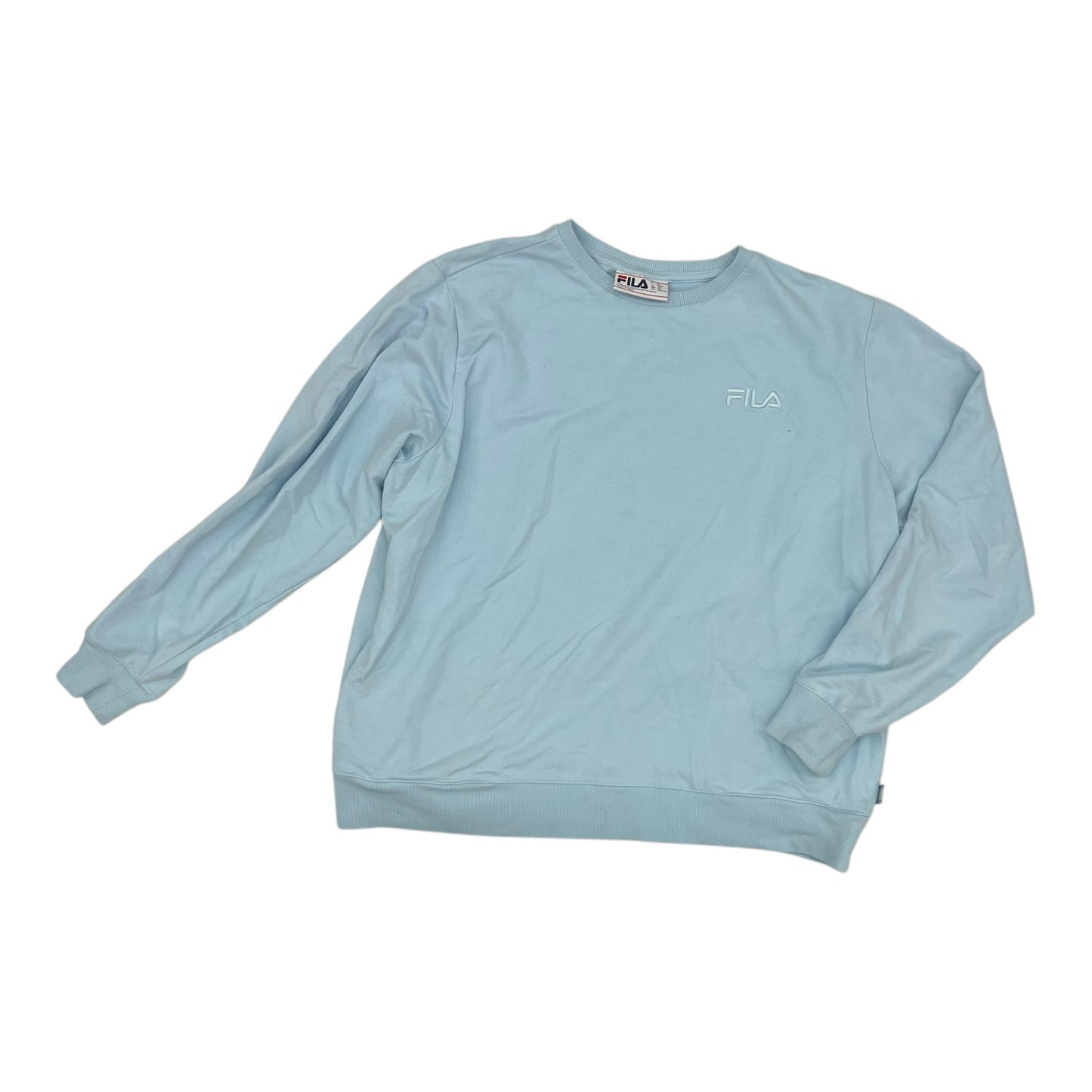 Athletic Sweatshirt Crewneck By Fila In Blue, Size:Xxl