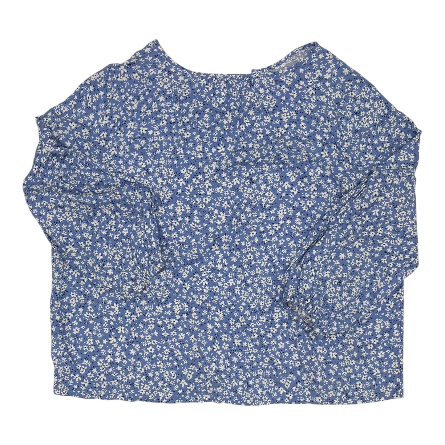 Blouse Ls By Time And Tru In Blue, Size:Xxl