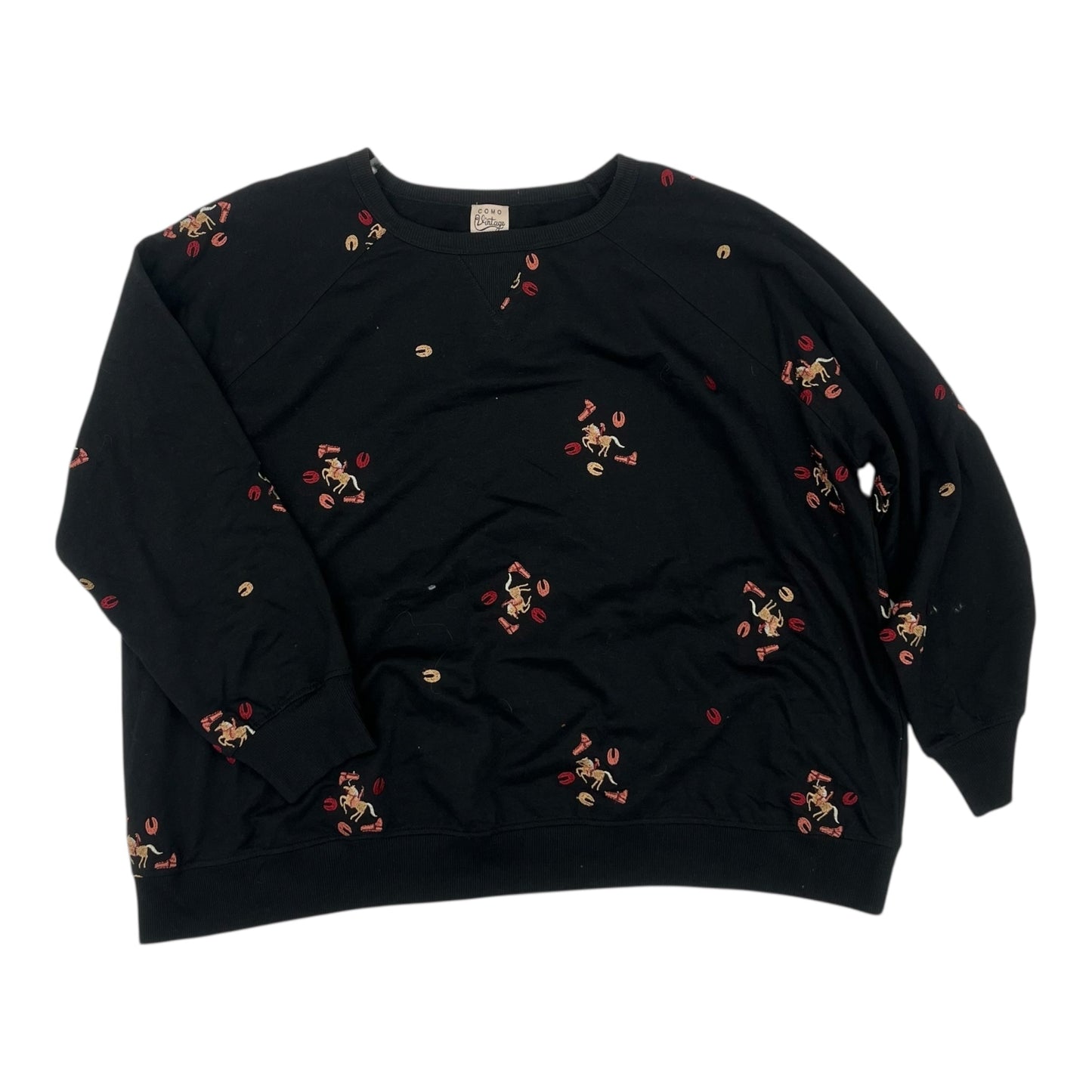 Top Ls By Como Vintage In Black, Size:3X