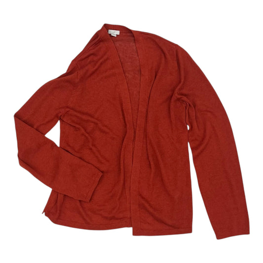 Sweater Cardigan By J. Jill In Orange, Size:M