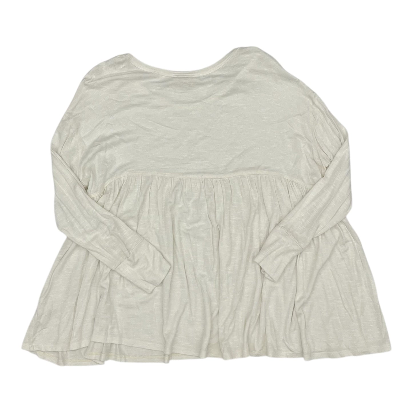 Blouse Ls By Ultra Flirt In Cream, Size:Xl