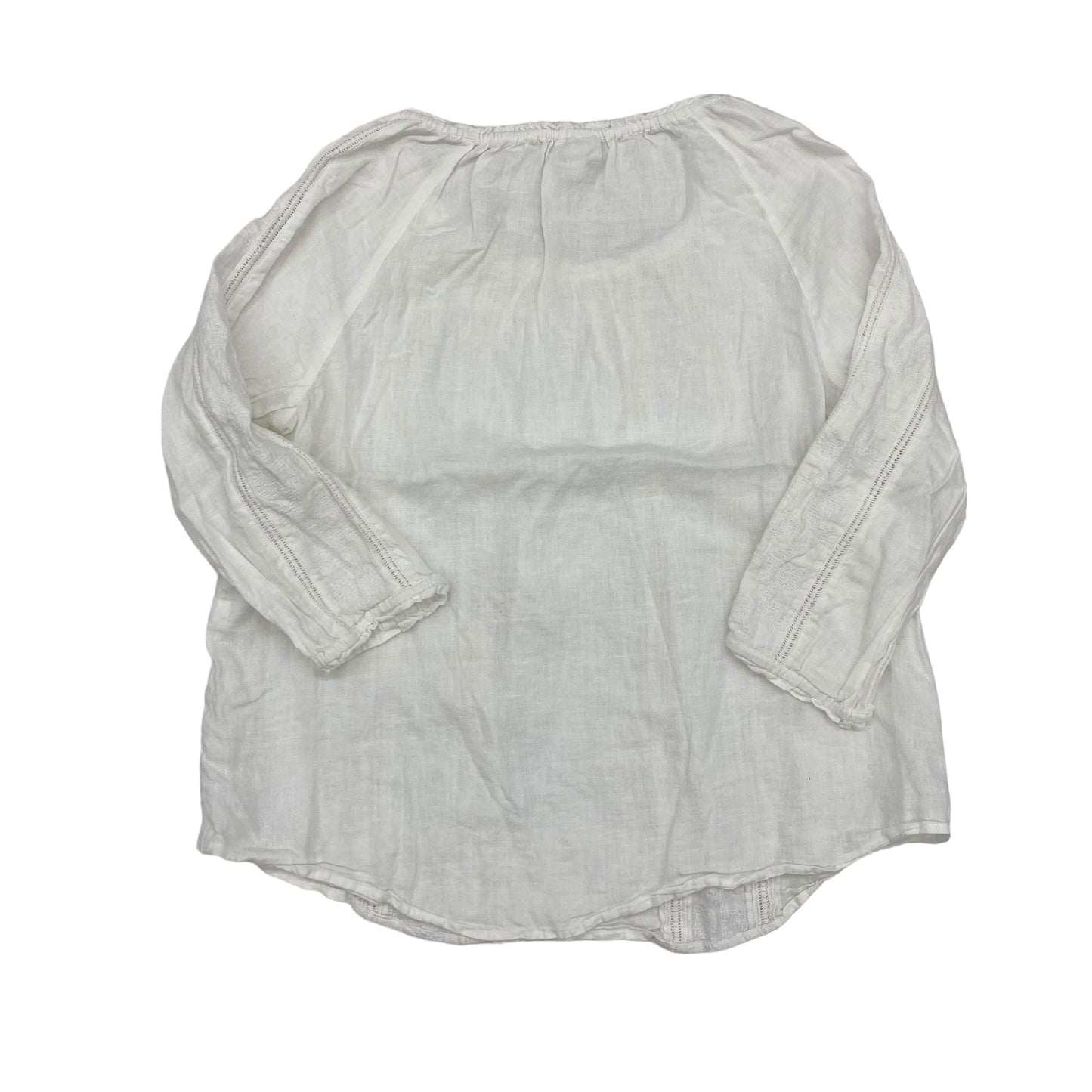 WHITE TOP 3/4 SLEEVE by J. JILL Size:L