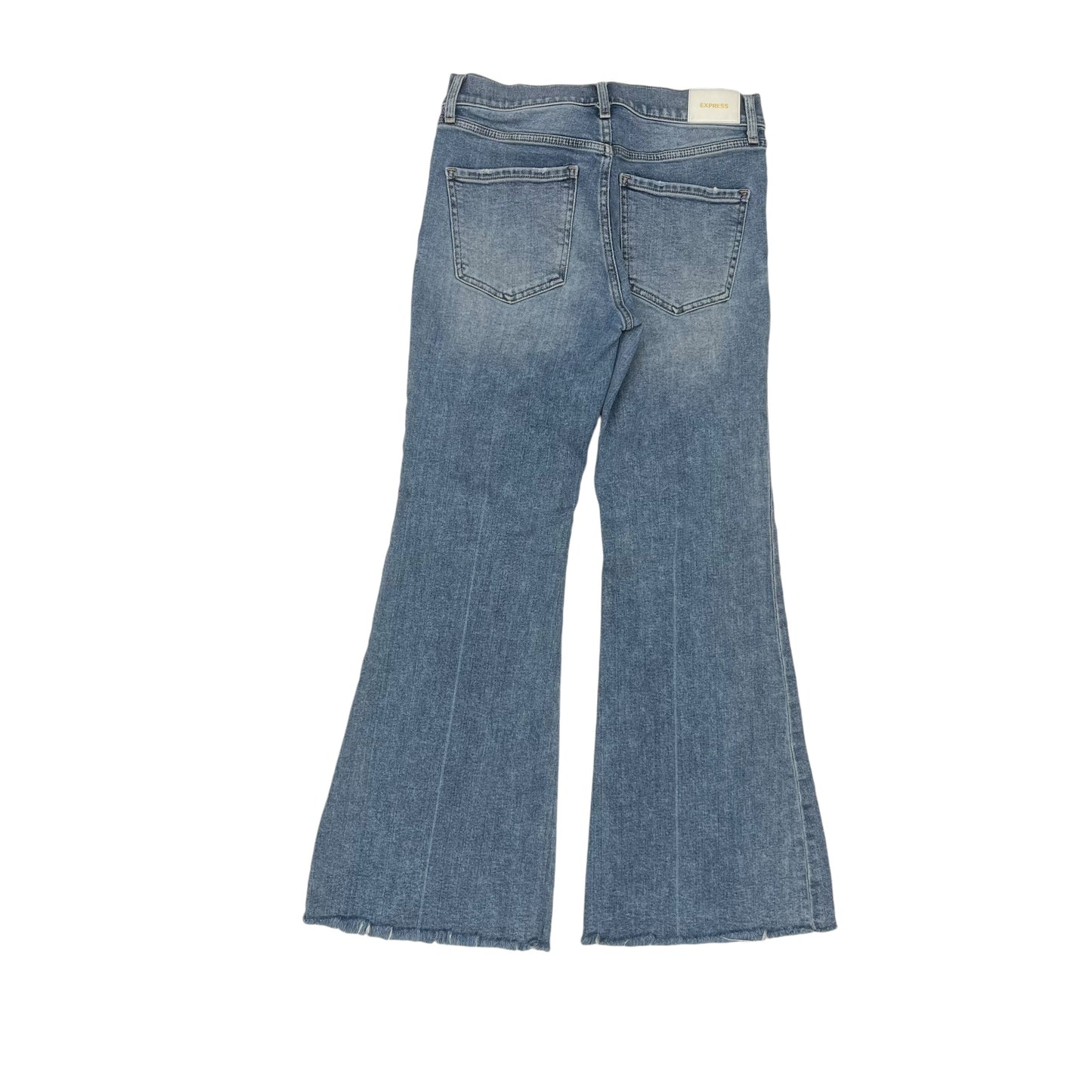 Jeans Flared By Express In Blue Denim, Size:4