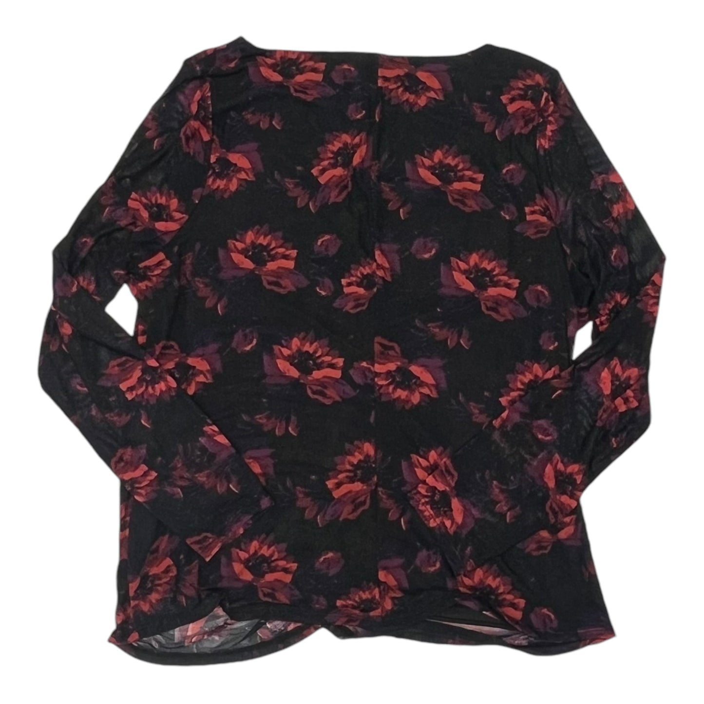 Blouse Ls By Lane Bryant In Floral Print, Size:3X