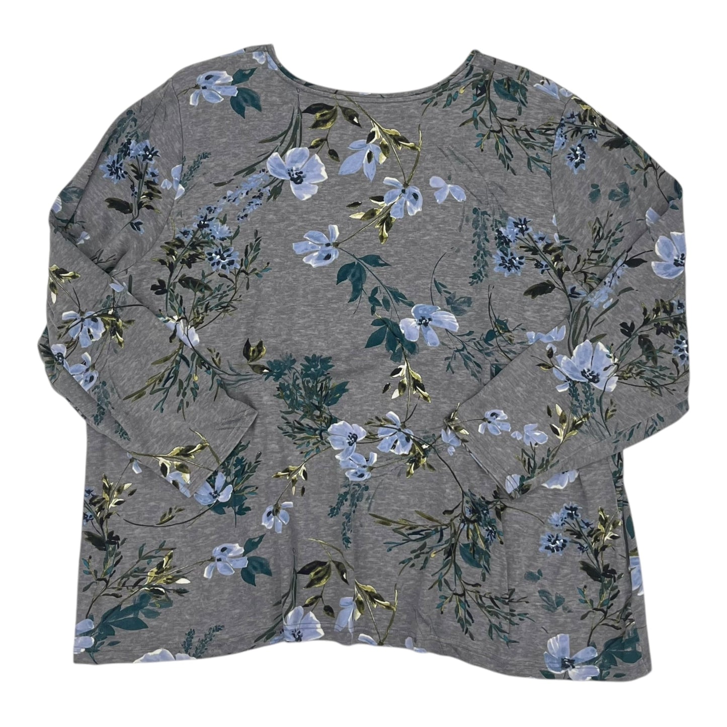 Top Ls By Croft And Barrow In Floral Print, Size:3X