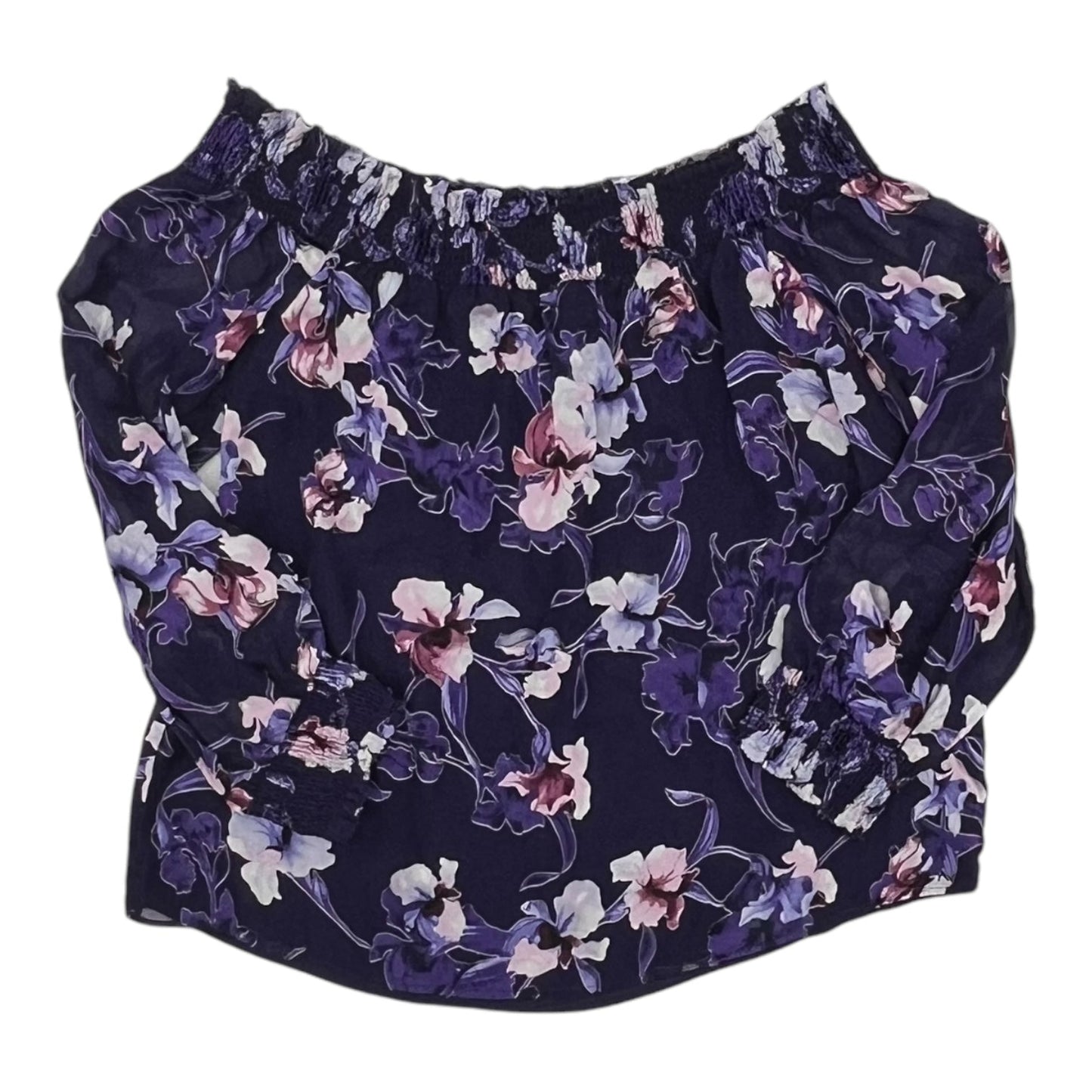 Blouse Ls By White House Black Market In Purple, Size:L