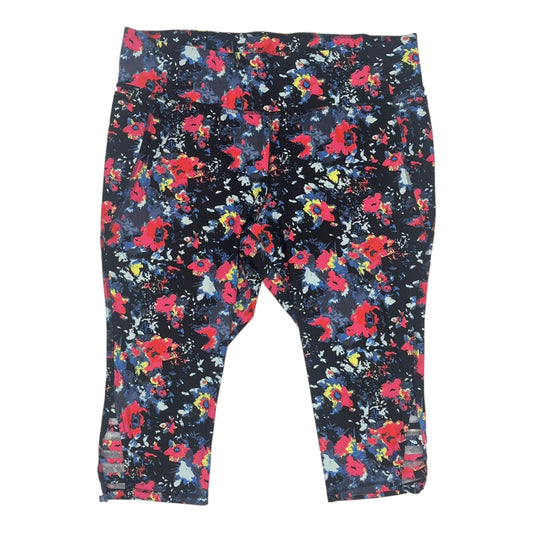 Athletic Capris By Livi Active In Floral Print, Size:26