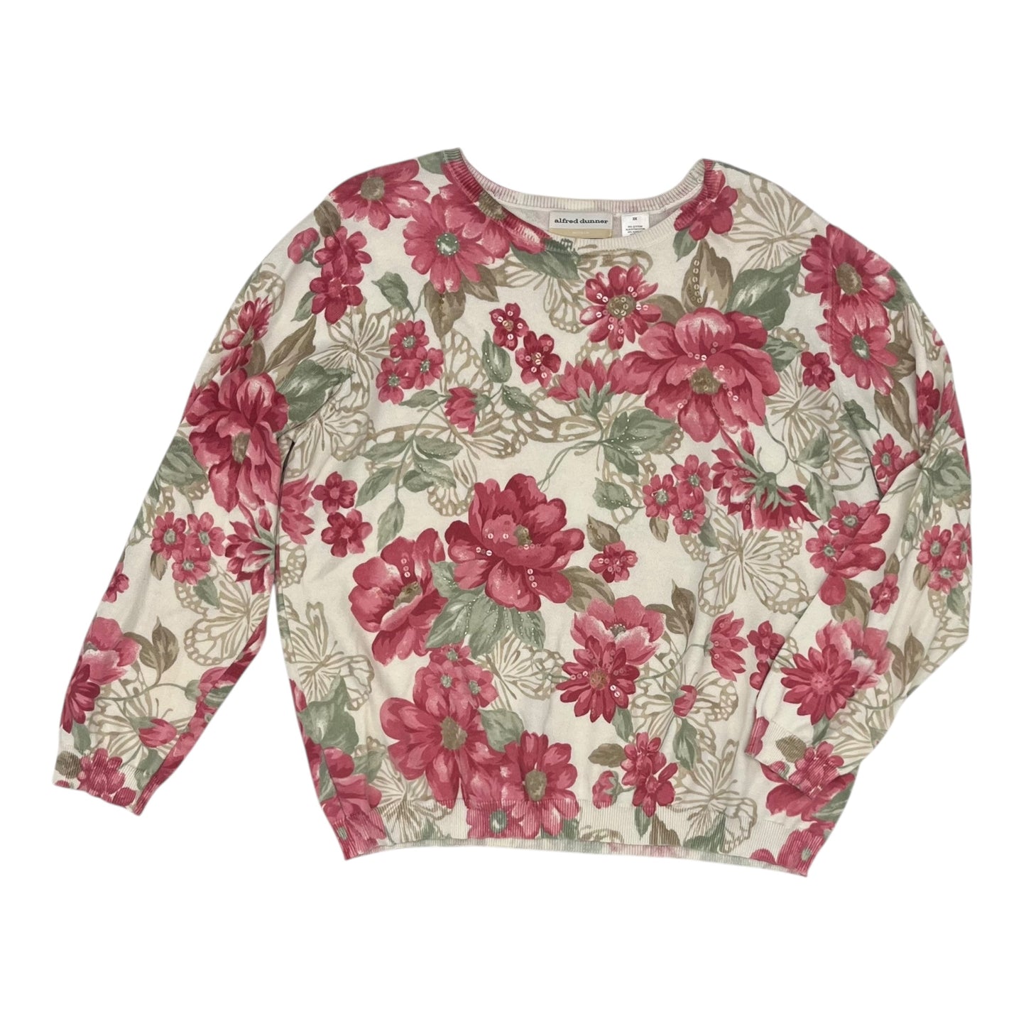 Sweater By Alfred Dunner In Cream, Size:3X