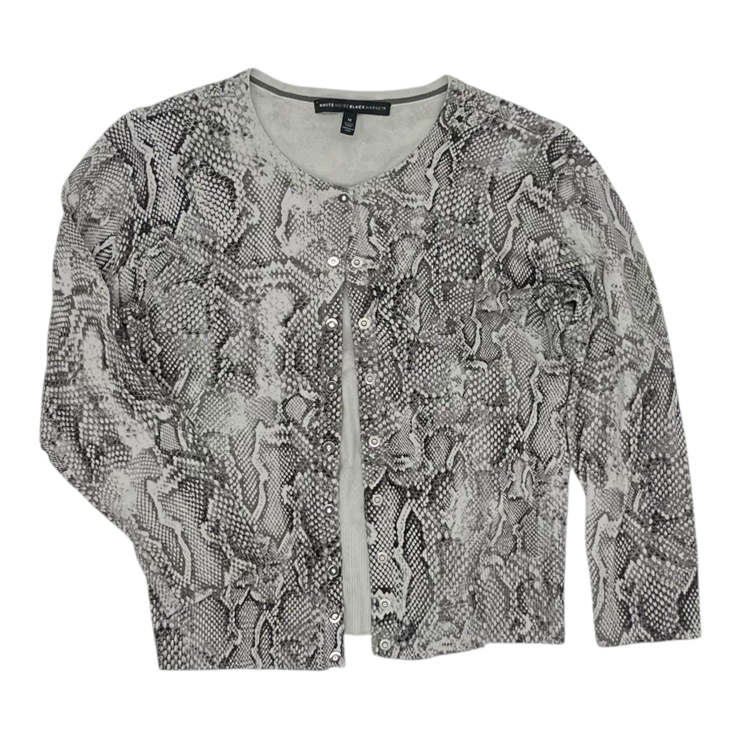 Cardigan By White House Black Market In Grey, Size:M