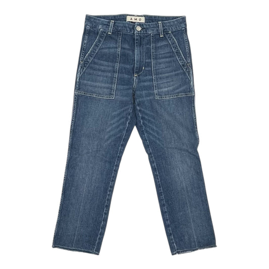 Jeans Straight By Amo In Blue Denim, Size:8