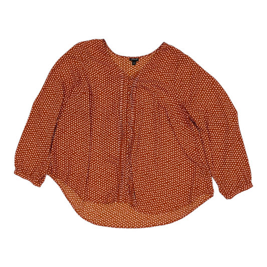 Blouse Ls By Torrid In Orange, Size:3X