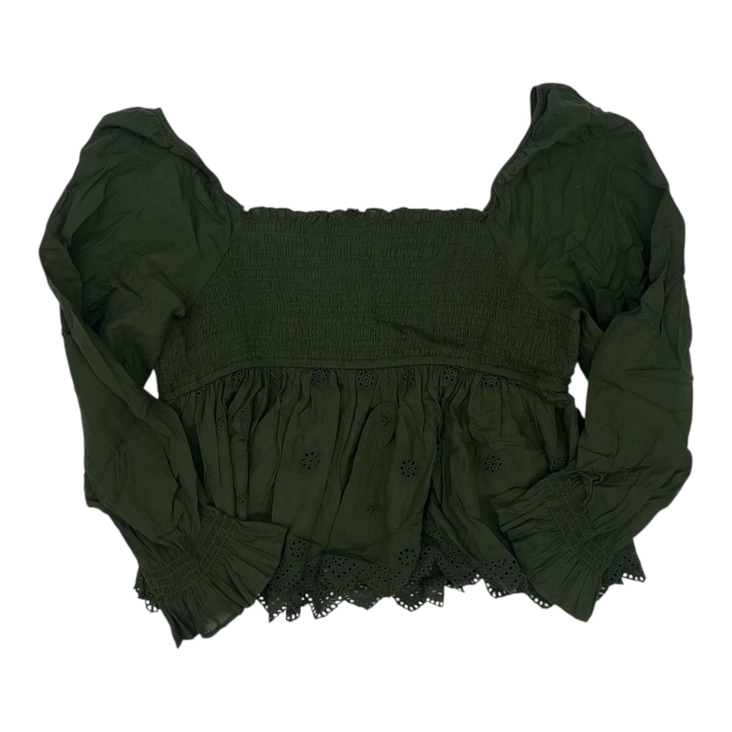 Blouse Ls By American Eagle In Green, Size:Xl