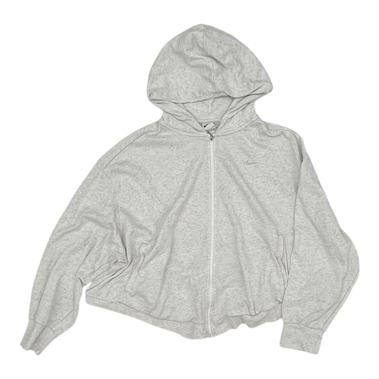 Athletic Jacket By Nike In Grey, Size:3X