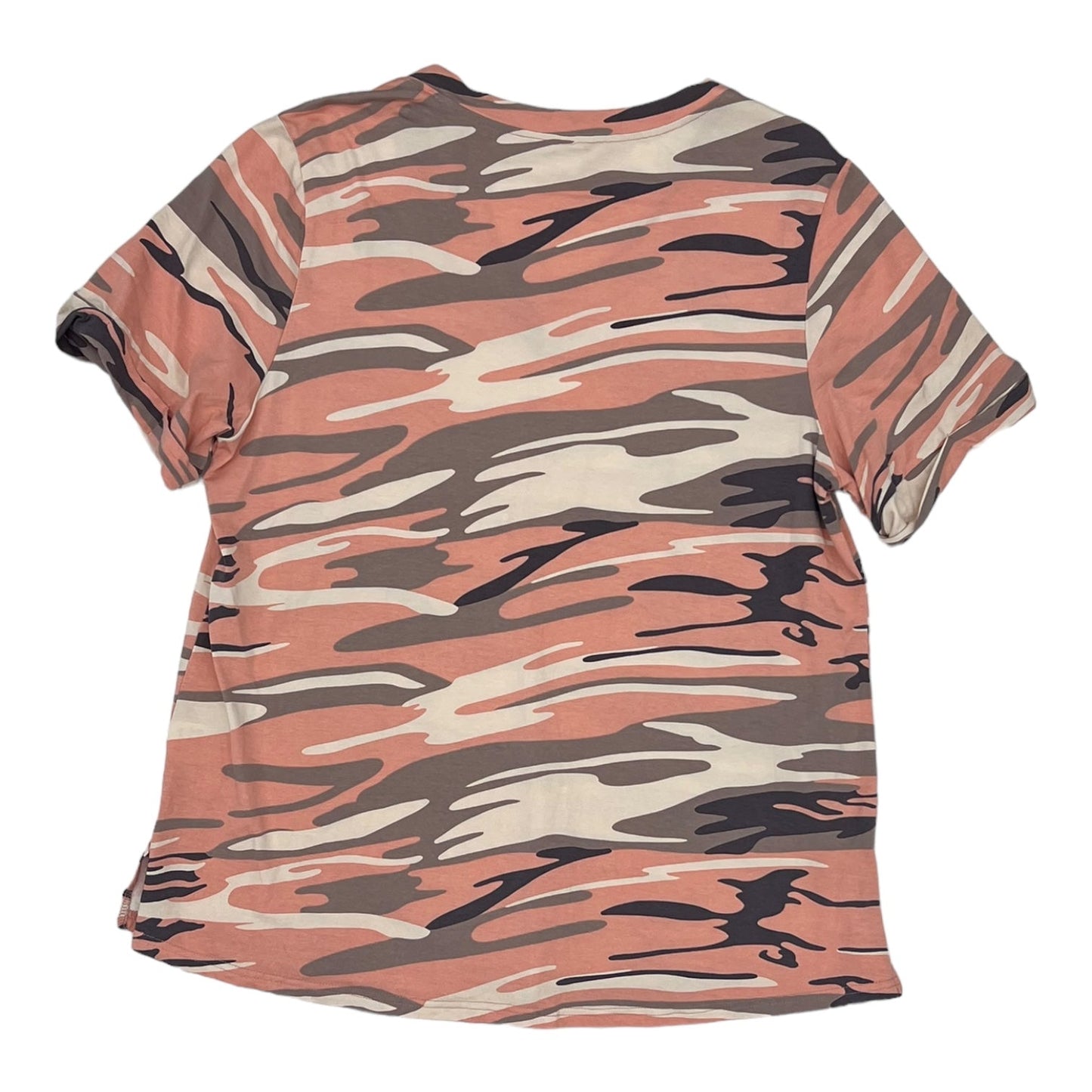CAMOUFLAGE PRINT TOP SS by CLOTHES MENTOR Size:XL