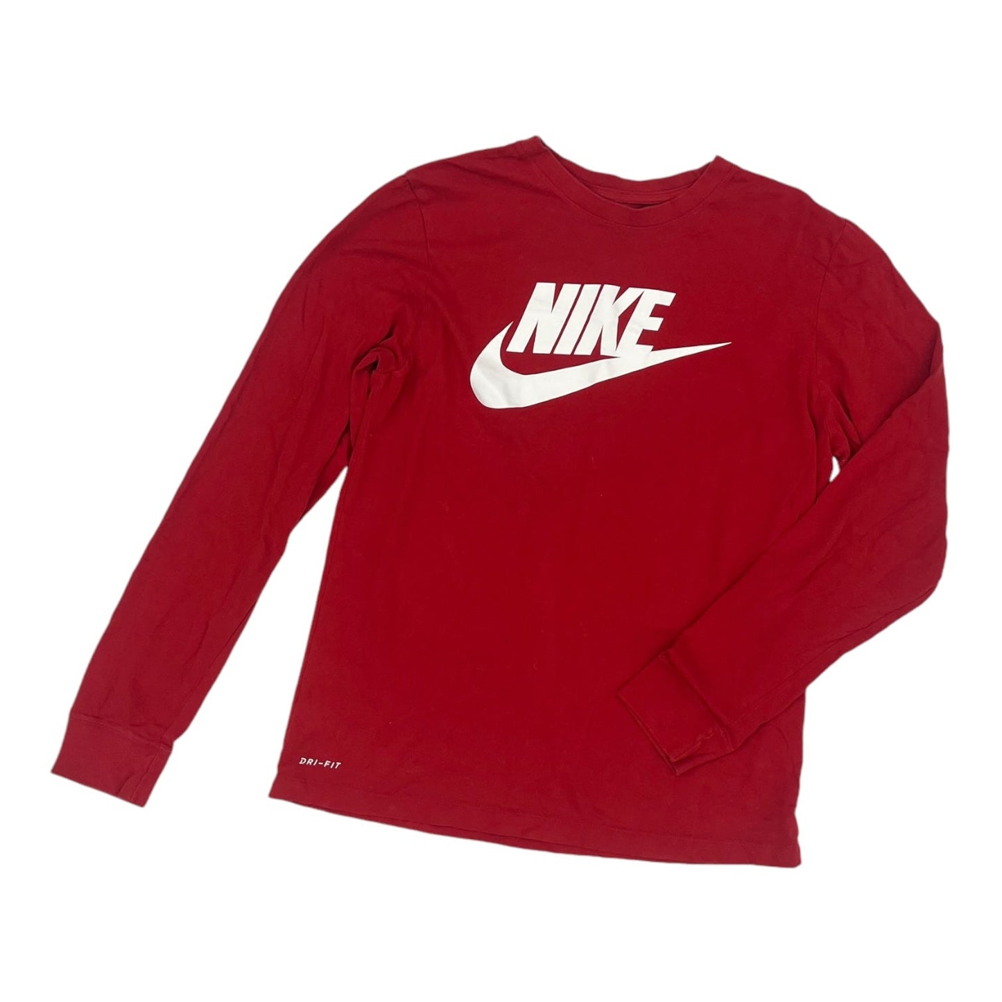 Athletic Top Ls Crewneck By Nike In Red, Size:M