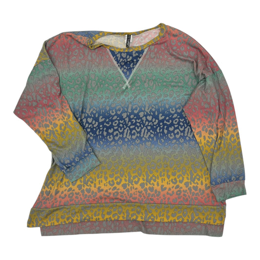 Top Ls By Clothes Mentor In Rainbow Print, Size:3X