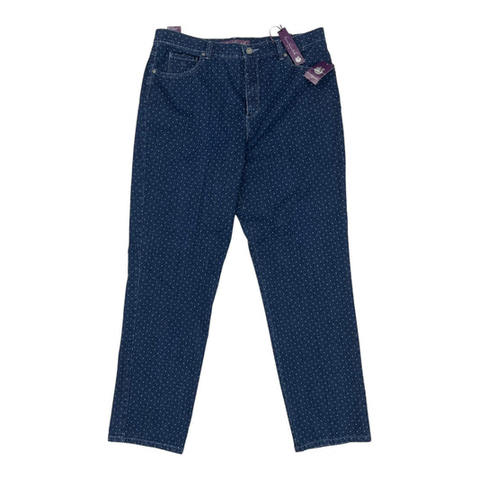 Jeans Straight By Gloria Vanderbilt In Blue Denim, Size:16