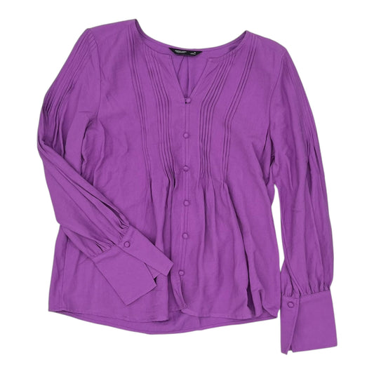 Blouse Ls By Simply Vera In Purple, Size:M