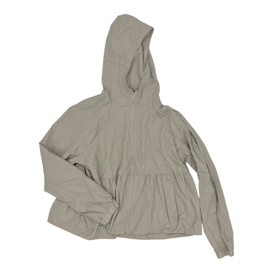 Jacket Windbreaker By Yogalicious In Tan, Size:M